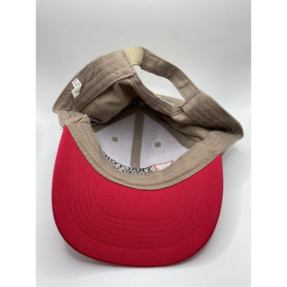 Vintage TRACTOR SUPPLY Co Company TSC Hat Cap Khaki & Hook and Loop Red - Picture 4 of 5